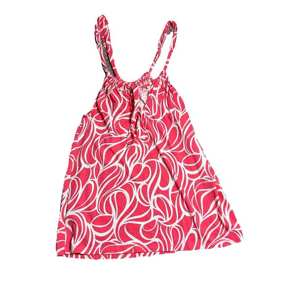 Boden Sleeveless Tank Top Tie Back Blouse Pink Swirls Women’s Size‎ 4 Resort - Picture 2 of 4